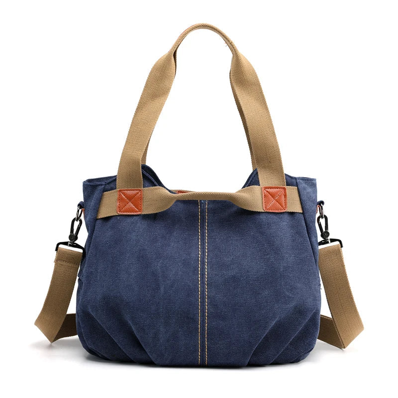 Lars | Retro Canvas Große Umhängetasche und Schultertasche