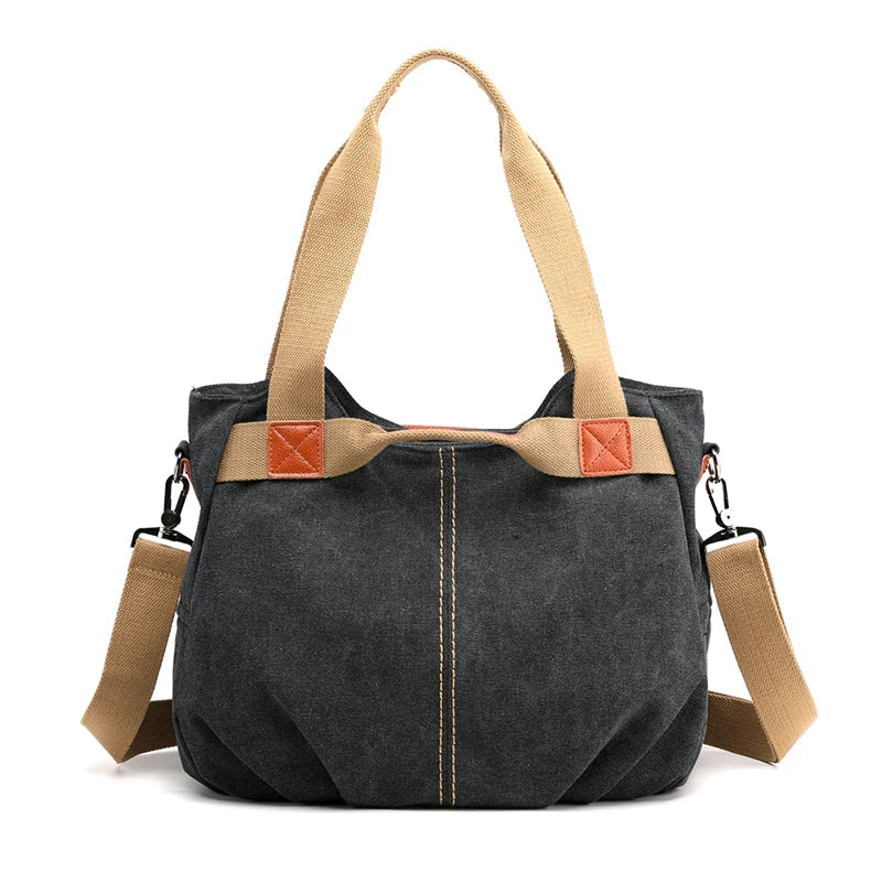 Lars | Retro Canvas Große Umhängetasche und Schultertasche