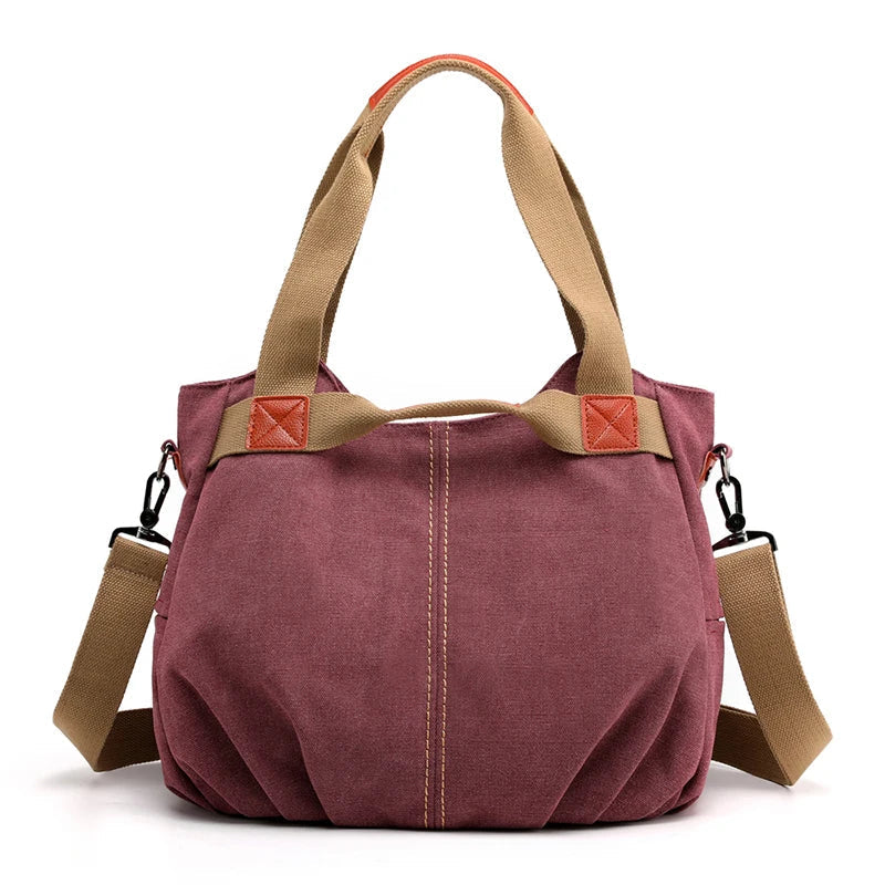 Lars | Retro Canvas Große Umhängetasche und Schultertasche