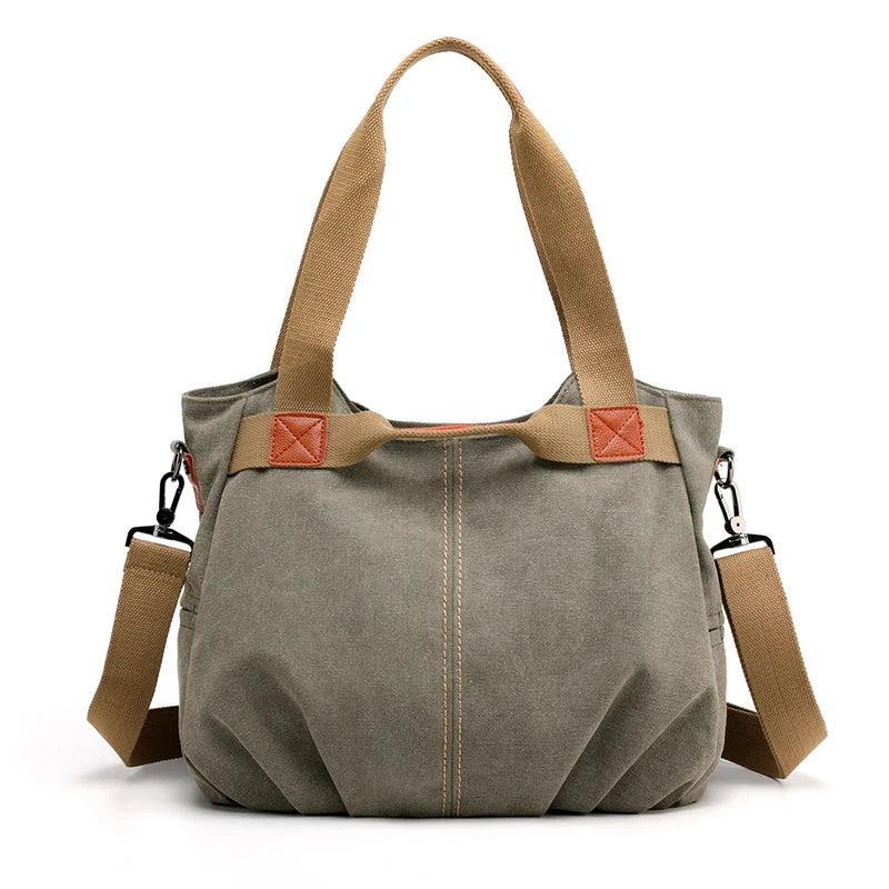 Lars | Retro Canvas Große Umhängetasche und Schultertasche