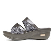 Emma | Offene Zehen Pantoffeln – Bequeme Damen Hausschuhe