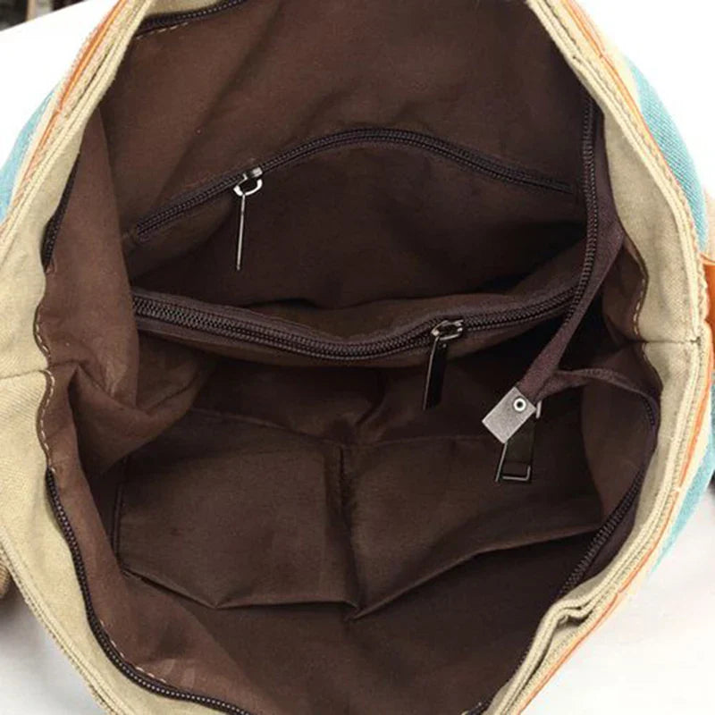 Finn | Canvas Streifen Crossbody Messenger Handtasche