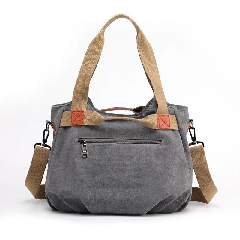 Lars | Retro Canvas Große Umhängetasche und Schultertasche