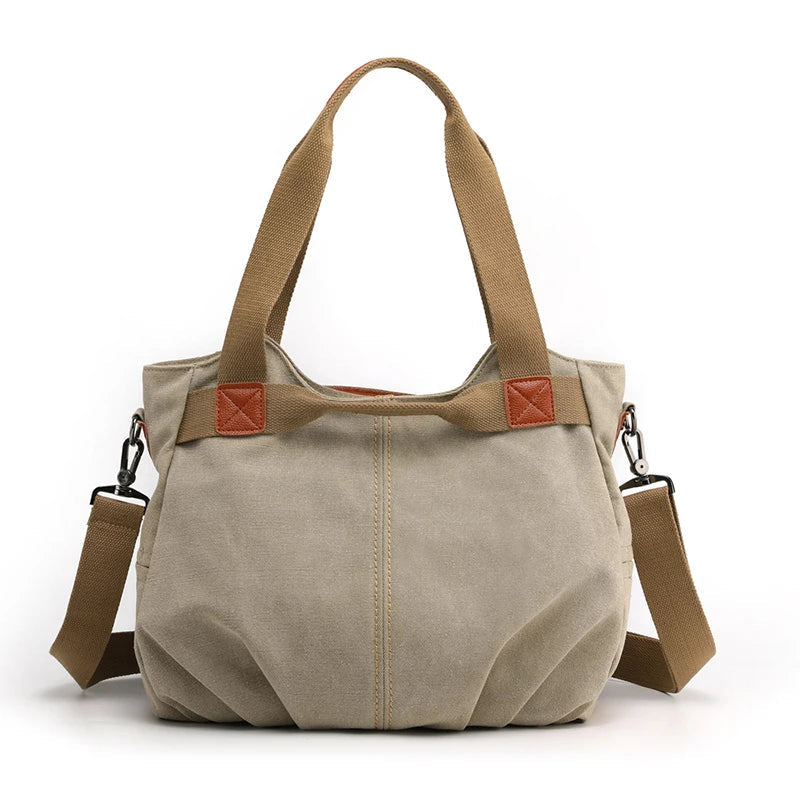 Lars | Retro Canvas Große Umhängetasche und Schultertasche