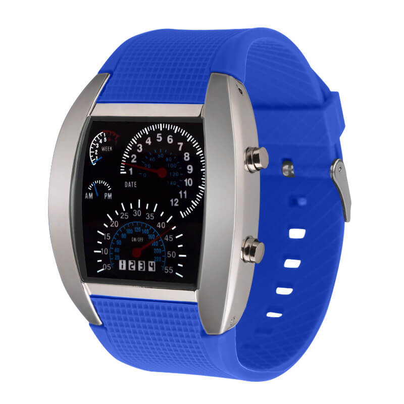 Herren -Tachometer -LED -Uhr 12