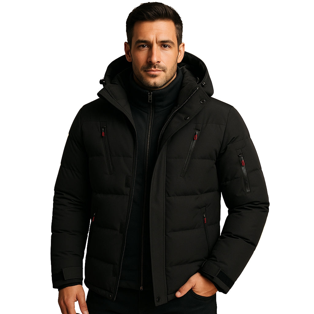 Herren Winterjacke Wasserdicht Warmes Futter Praktisch Isolierendes Gewebe 2