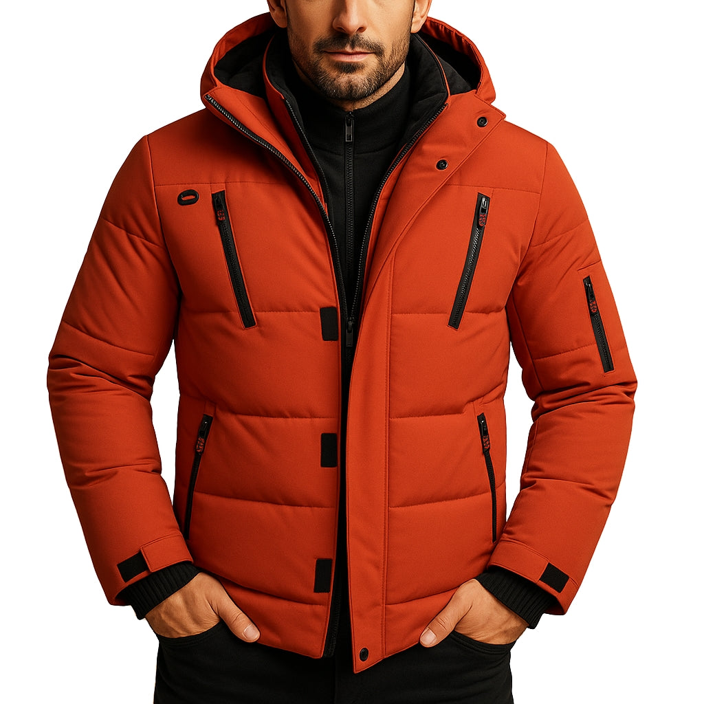 Herren Winterjacke Wasserdicht Warmes Futter Praktisch Isolierendes Gewebe 3