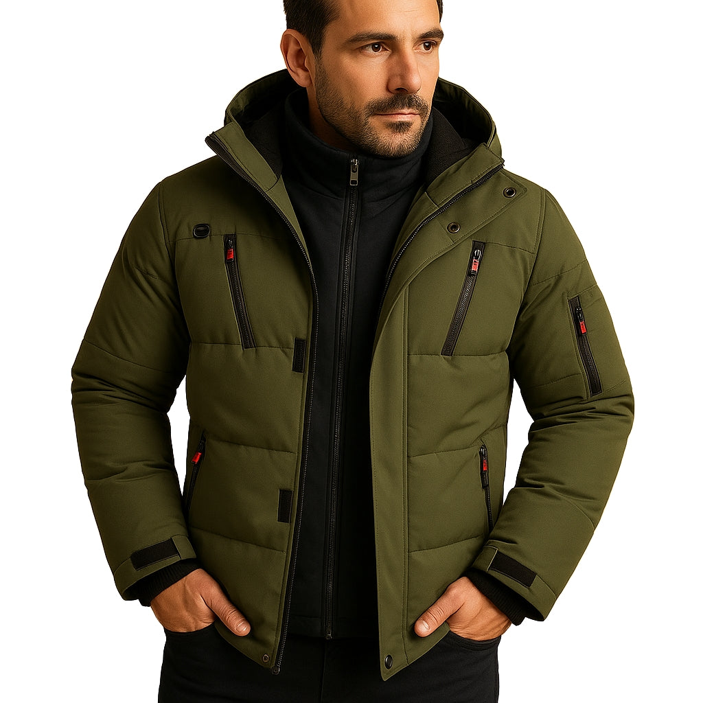 Herren Winterjacke Wasserdicht Warmes Futter Praktisch Isolierendes Gewebe 