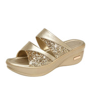 Emma | Offene Zehen Pantoffeln – Bequeme Damen Hausschuhe