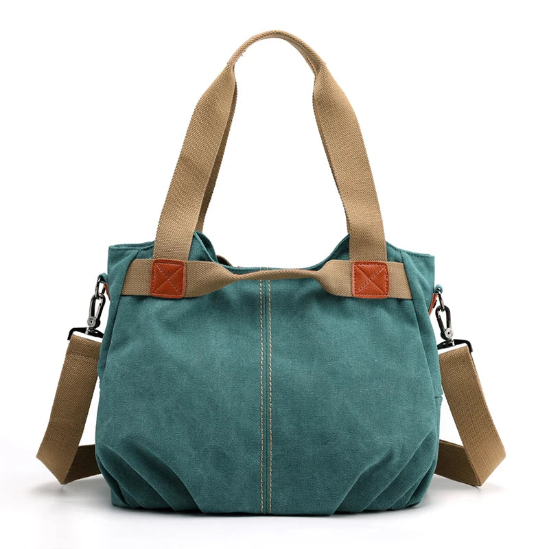 Lars | Retro Canvas Große Umhängetasche und Schultertasche
