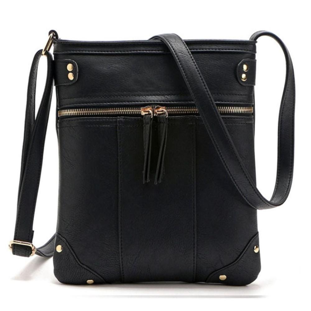 Lana | Leder Schultertasche mit Nieten für Damen