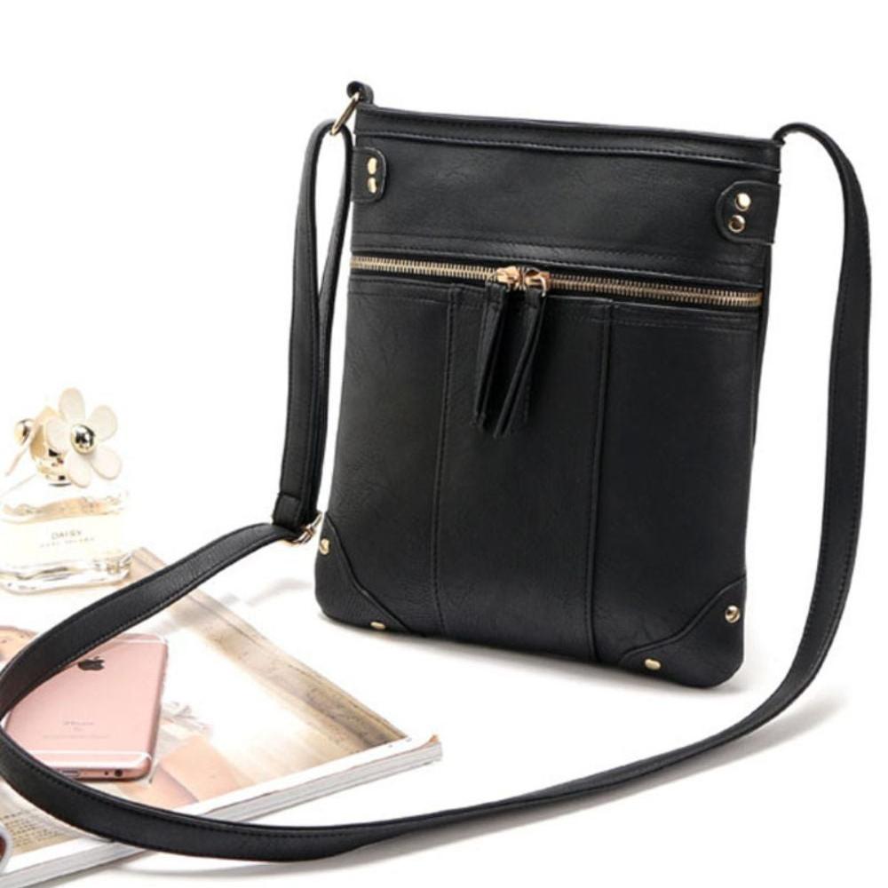 Lana | Leder Schultertasche mit Nieten für Damen