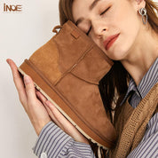 Inoe Wildleder-Winterstiefel | Echtes Schaffell, super warm und weich 6