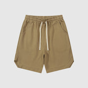  Herren Retro Twill Baumwolle lockere Sportshorts-4