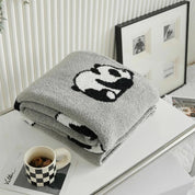 Kawaii Panda Decke für Kinder, Gemütlich und Atmungsaktiv, Mikrofaser 0