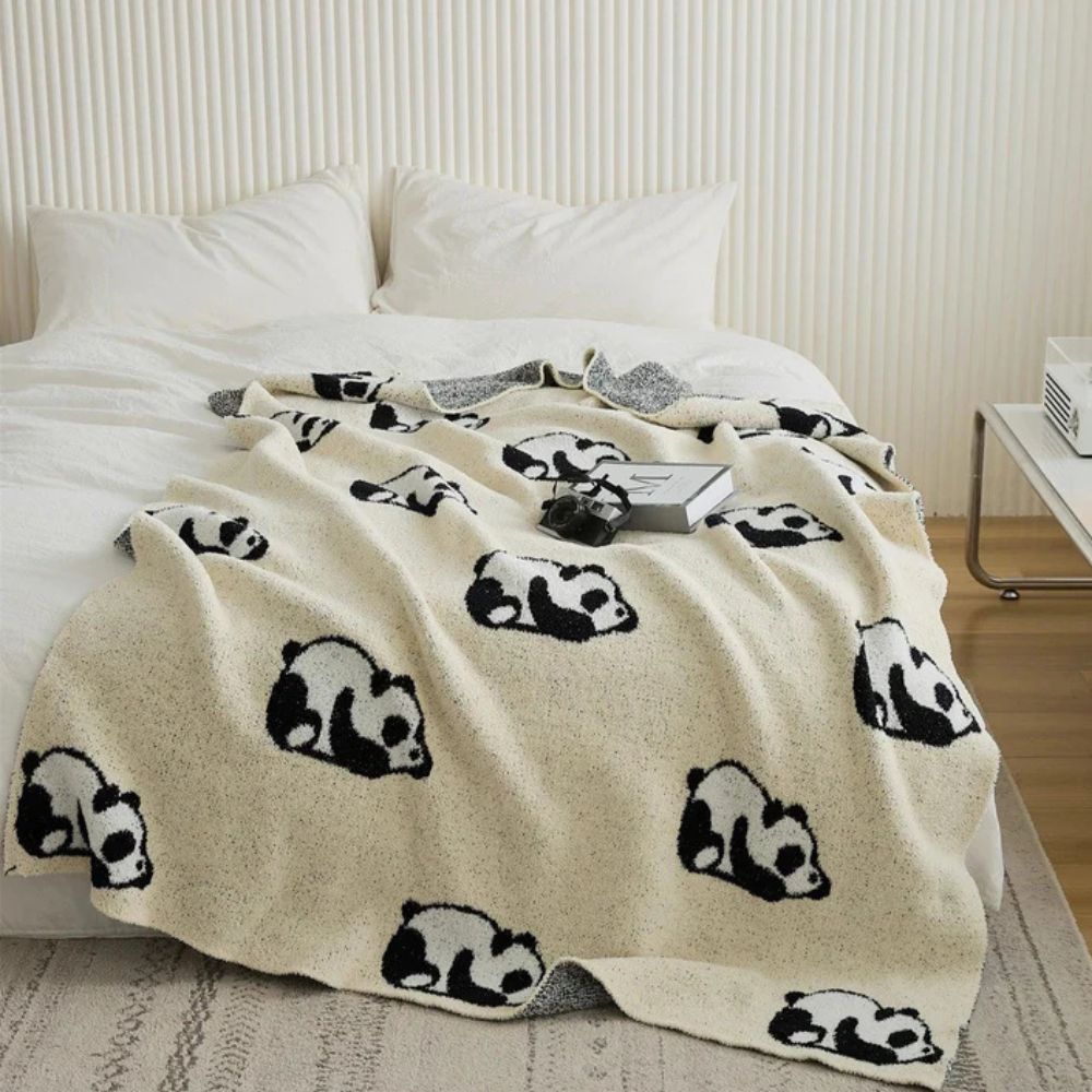Kawaii Panda Decke für Kinder, Gemütlich und Atmungsaktiv, Mikrofaser 1