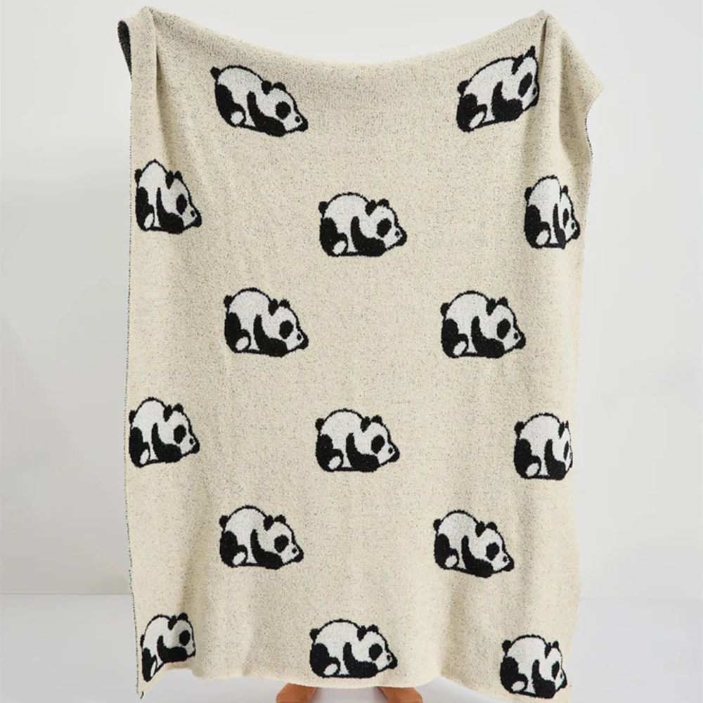 Kawaii Panda Decke für Kinder, Gemütlich und Atmungsaktiv, Mikrofaser 5