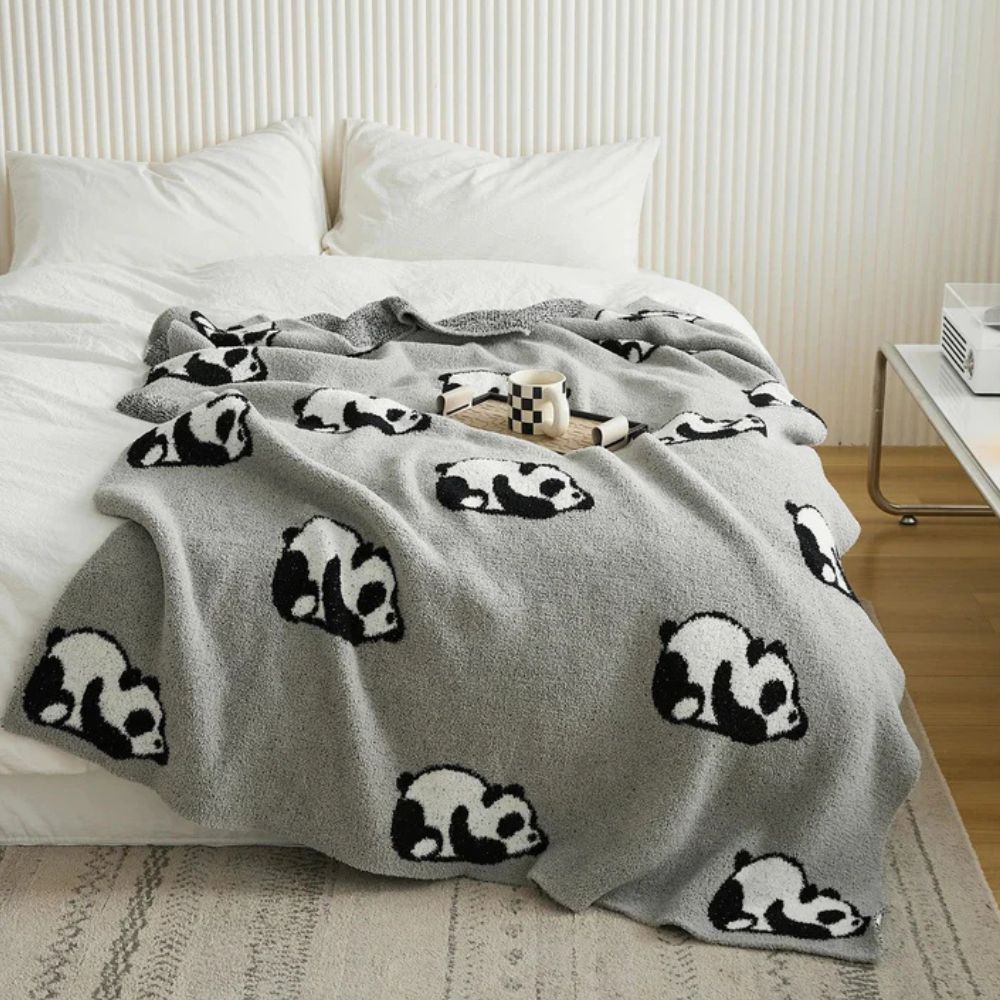 Kawaii Panda Decke für Kinder, Gemütlich und Atmungsaktiv, Mikrofaser 6