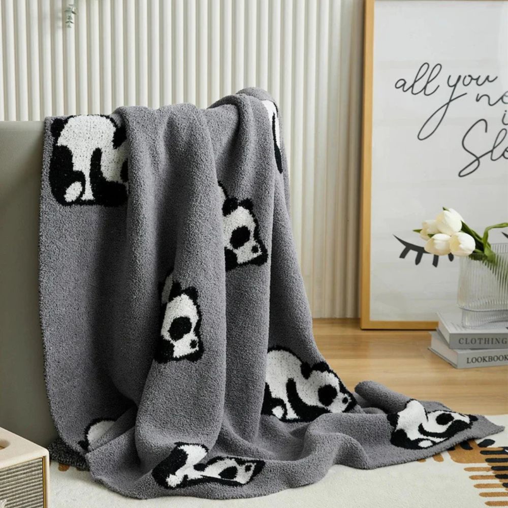 Kawaii Panda Decke für Kinder, Gemütlich und Atmungsaktiv, Mikrofaser 8