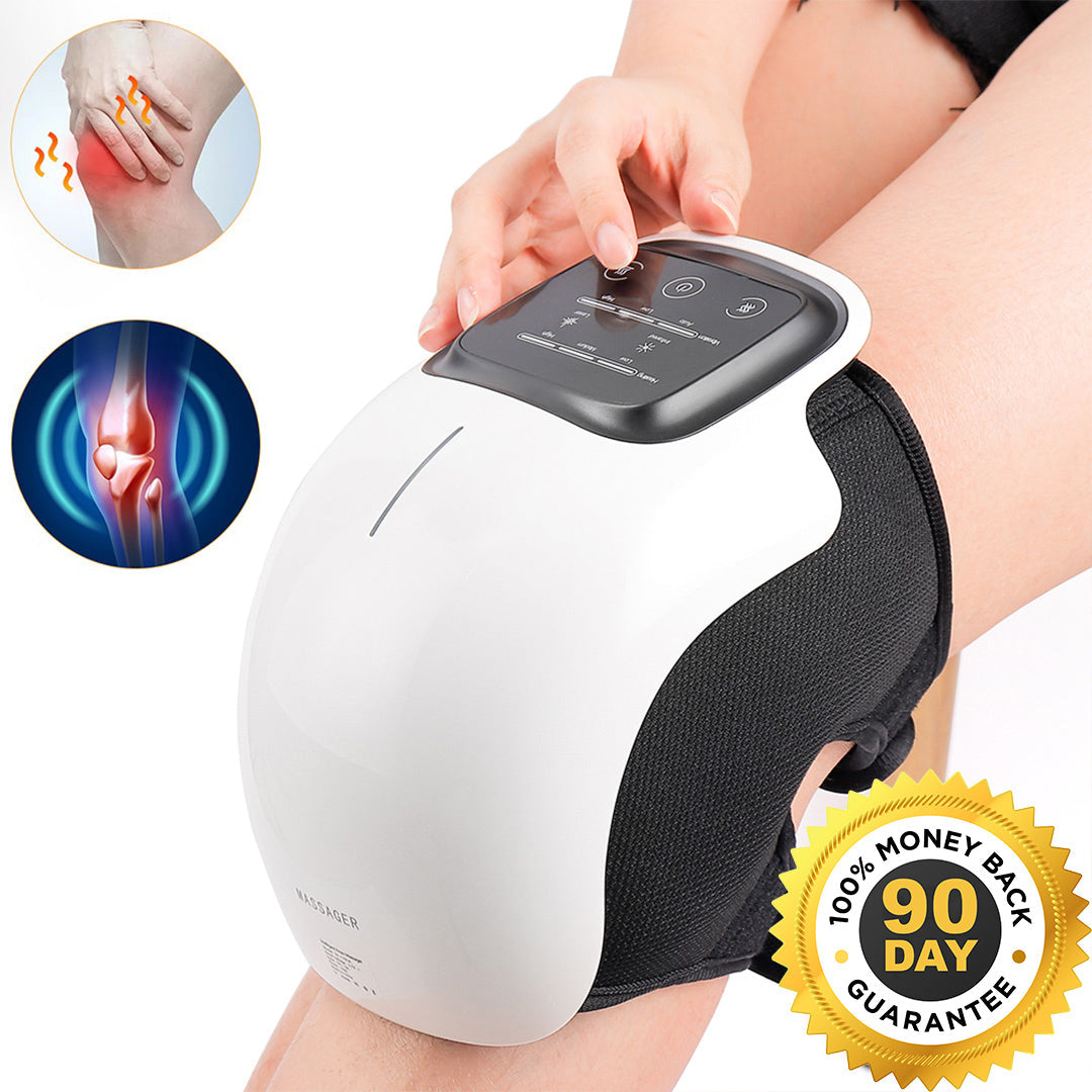 Knie -Massagegerät mit Hitze -Therapie | Schmerzlinderung & Gelenkrecovery - Tragbare beheizte Kniemassage für Komfort und Mobilität 0