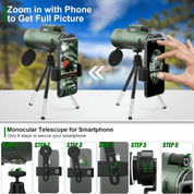 Kompaktes Monokular mit 600-fachem Ultra-Zoom | HD-Objektiv, leicht und perfekt zum Wandern, Vogelbeobachten und für Sportveranstaltungen 5