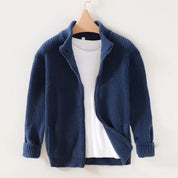 LIAM | Herren Strickpullover Jacke mit Reißverschluss