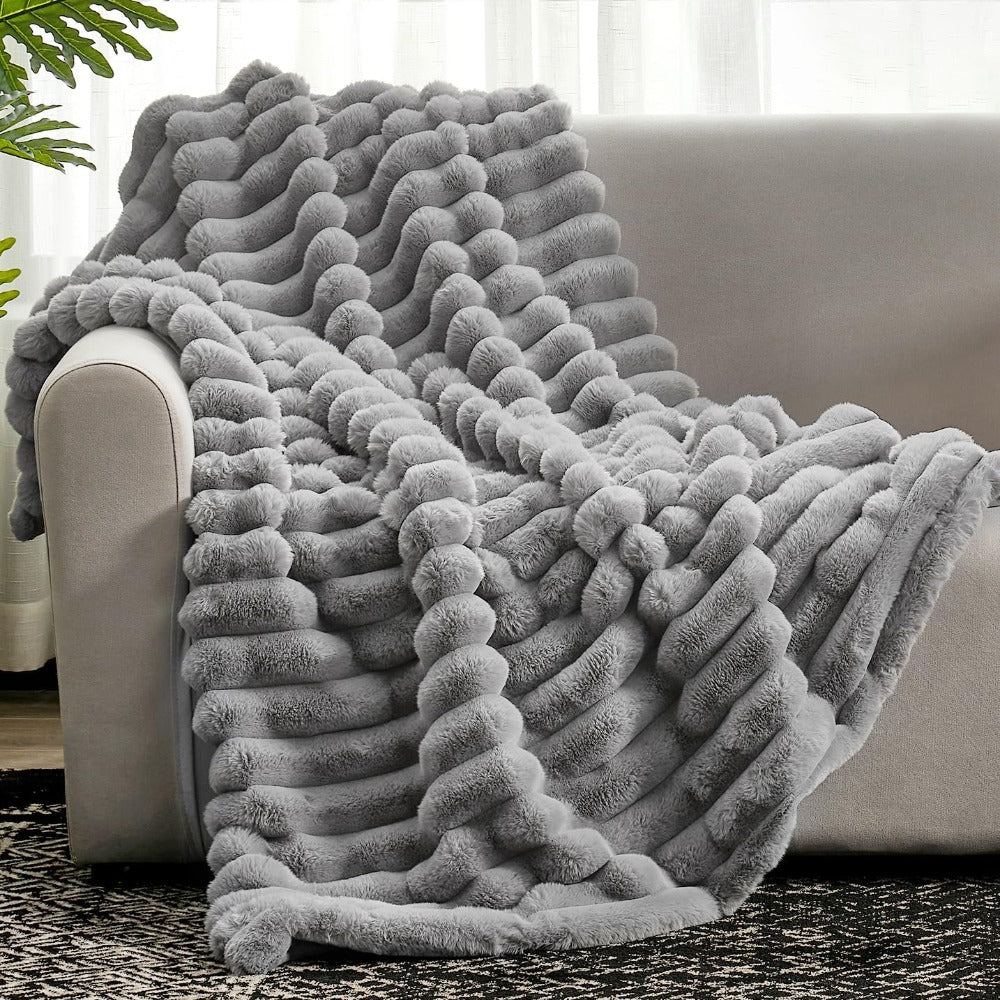 Kuscheldecke Beige Größe M Polyester für Erwachsene 1