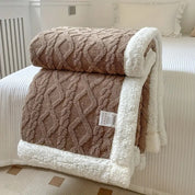 Kuscheldecke Grau 150x200 cm Sherpa Fleece Wende-Decke für Gemütlichkeit 4