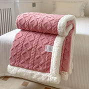 Kuscheldecke Grau 150x200 cm Sherpa Fleece Wende-Decke für Gemütlichkeit 7