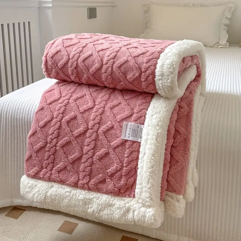 Kuscheldecke Grau 150x200 cm Sherpa Fleece Wende-Decke für Gemütlichkeit 7
