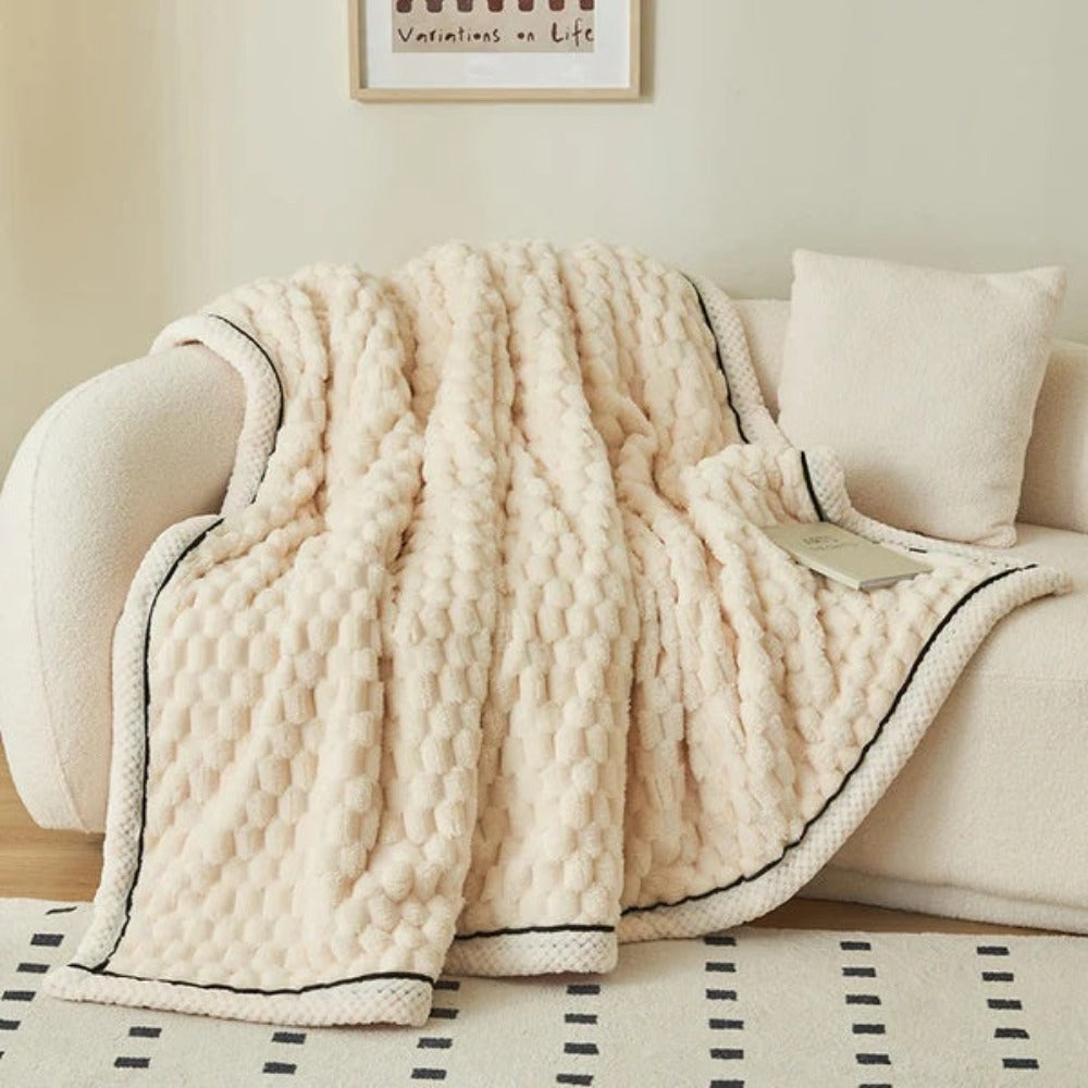 Kuscheldecke Grau Sherpa Fleece für Erwachsene 0