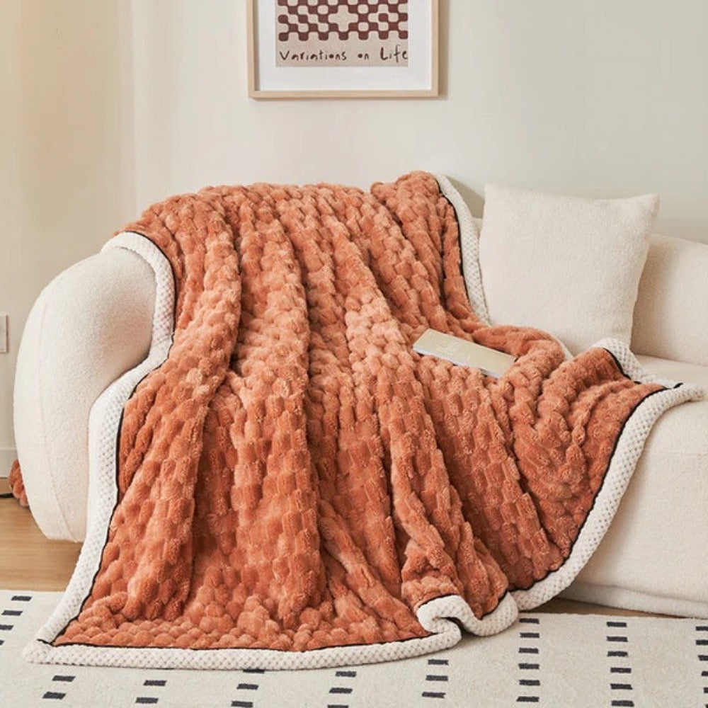 Kuscheldecke Grau Sherpa Fleece für Erwachsene 1