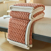 Kuscheldecke Grau Sherpa Fleece für Erwachsene 2