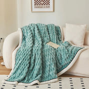 Kuscheldecke Grau Sherpa Fleece für Erwachsene 7