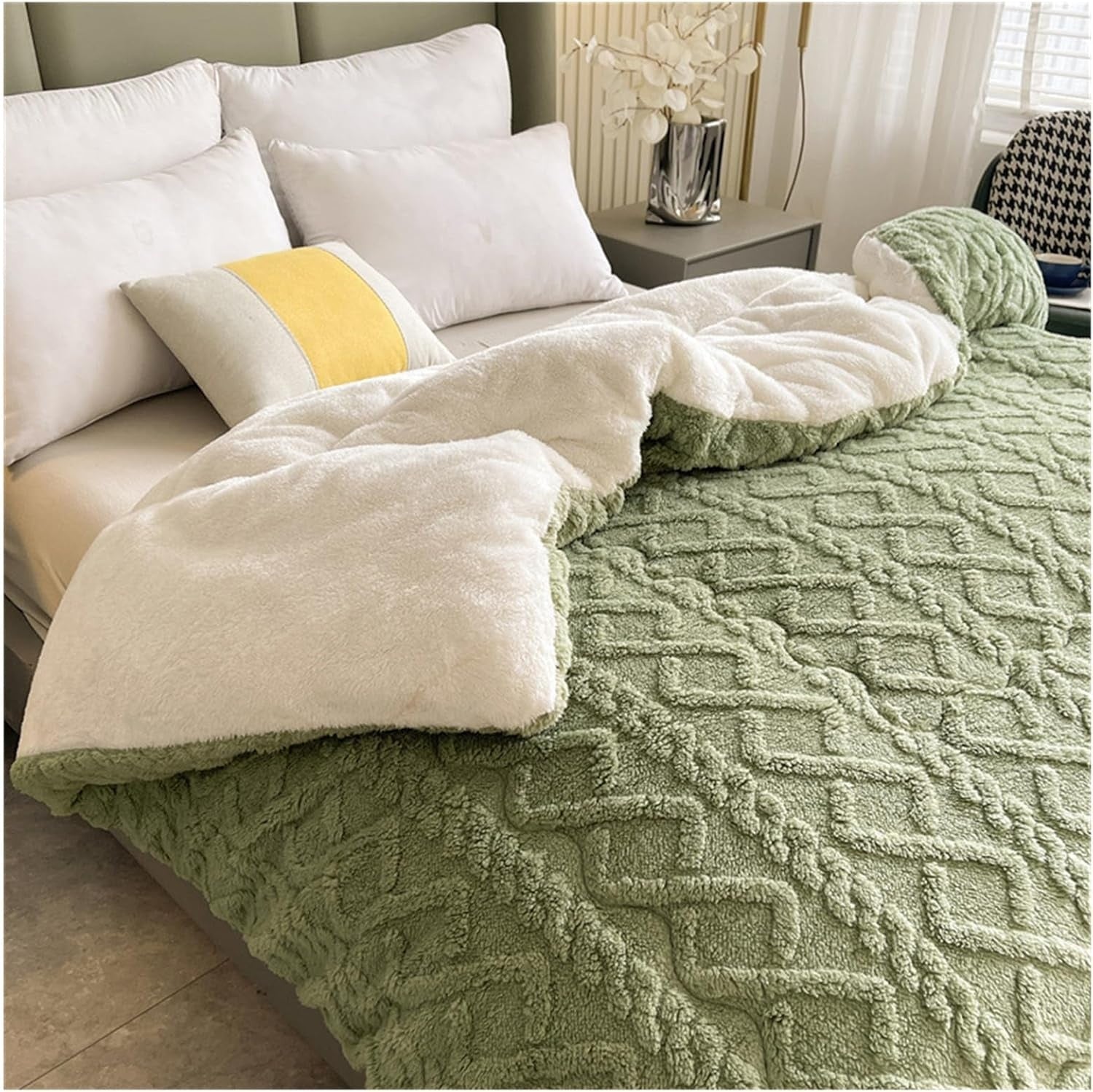 Kuscheldecke Sherpa für Wintergemütlichkeit und Stil Hochwertige Materialien 1
