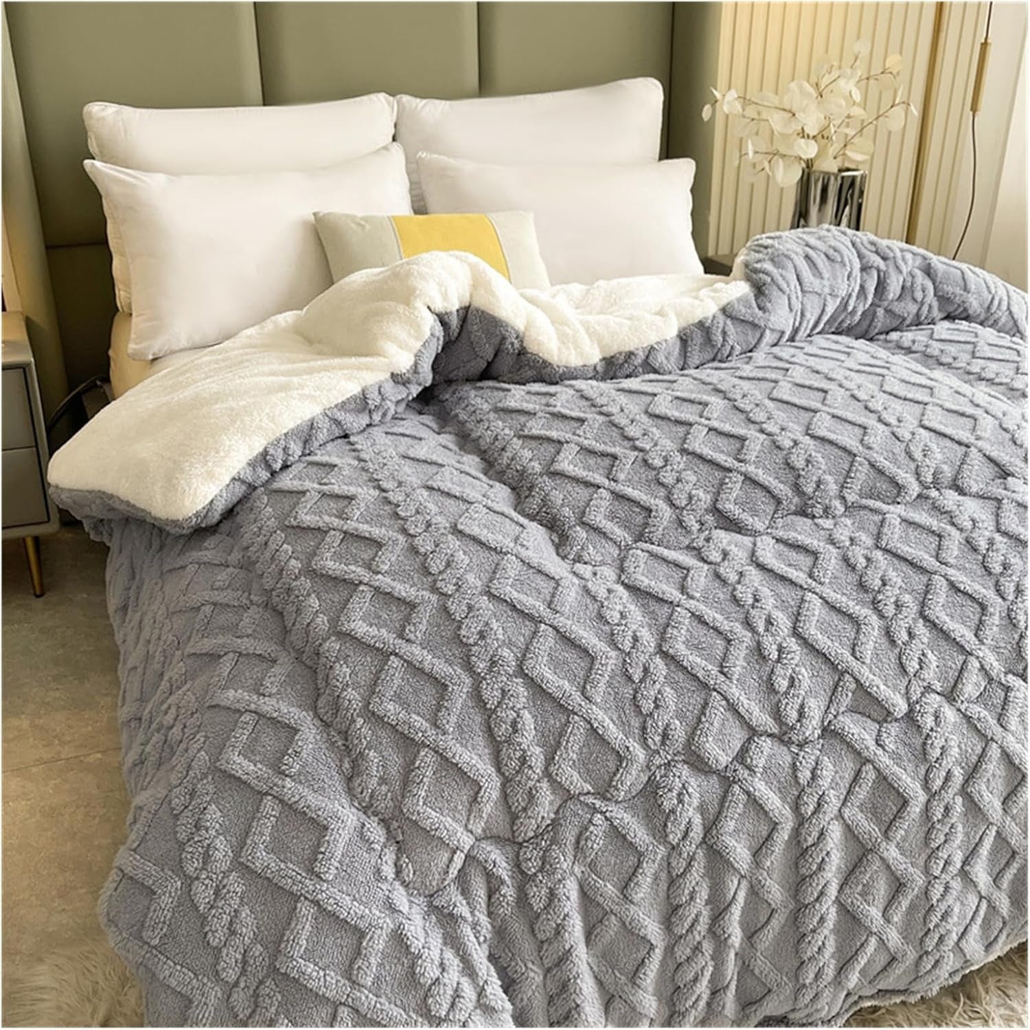 Kuscheldecke Sherpa für Wintergemütlichkeit und Stil Hochwertige Materialien 8