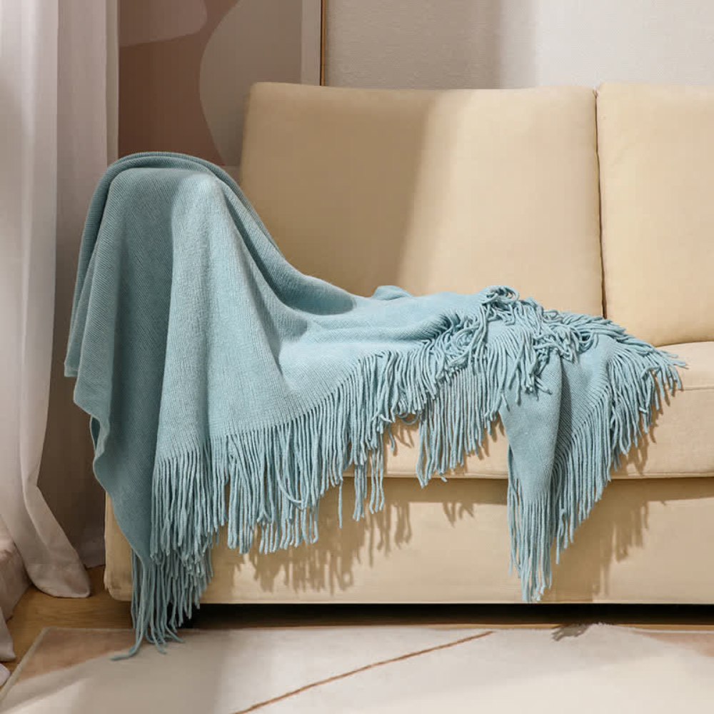 Kuscheldecke aus Grobstrick für Damen und Herren Weich Acryl 6