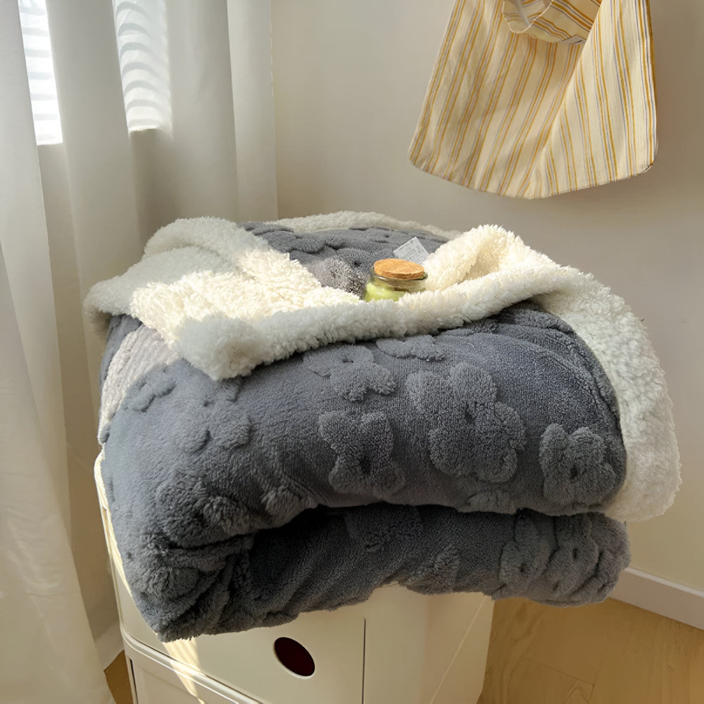 Kuscheldecke für Damen und Herren - Elegante und Bequeme Sherpa-Fleece-Decke 10
