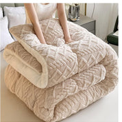 Kuscheldecke für Damen und Herren, Geometrisches Muster, Plüschige Sherpa, Hochwertige Baumwolle 4
