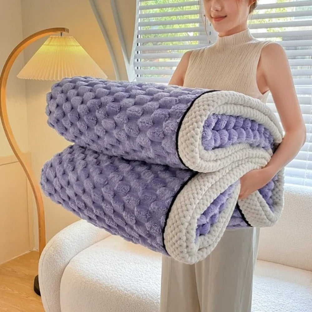Kuscheldecke für Erwachsene Weich Atmungsaktiv Sherpa Fleece 150x200 cm 12