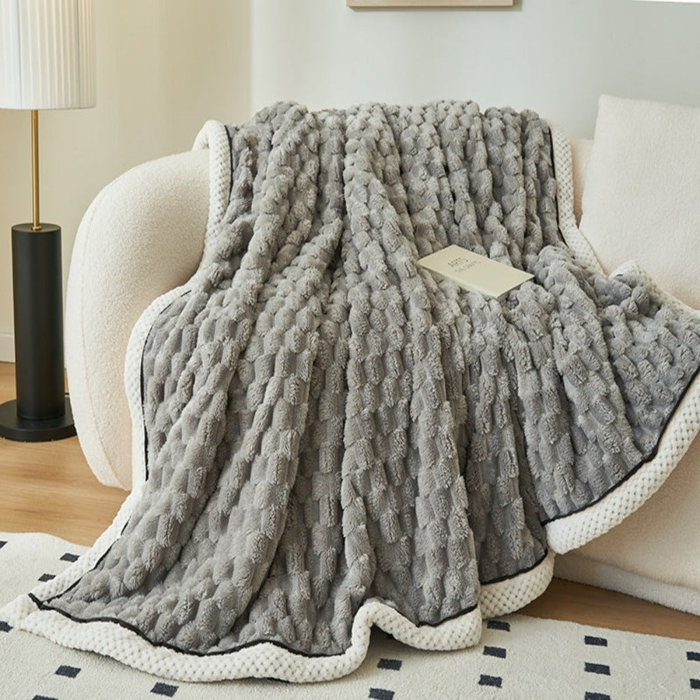 Kuscheldecke für Erwachsene Weich Atmungsaktiv Sherpa Fleece 150x200 cm 3