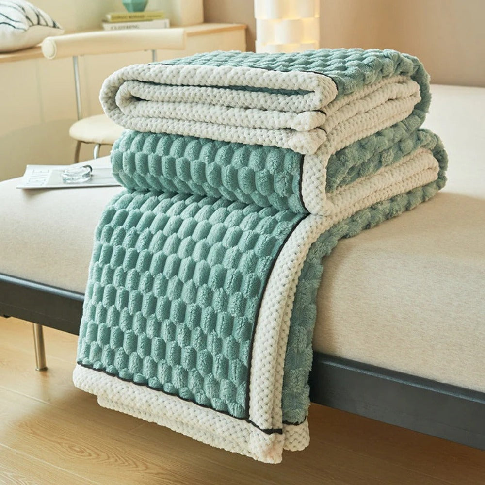 Kuscheldecke für Erwachsene Weich Atmungsaktiv Sherpa Fleece 150x200 cm 8