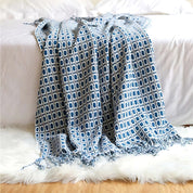 Kuscheldecke für Erwachsene mit Fransen Atmungsaktive Acrylfaser 1