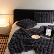Kuschelige Fleece-Decke für Damen und Herren Luxuriöses Kunstfell Komfort 11