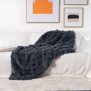 Kuschelige Fleece-Decke für Damen und Herren Luxuriöses Kunstfell Komfort 12