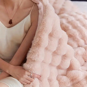 Kuschelige Fleece-Decke für Damen und Herren Luxuriöses Kunstfell Komfort 5