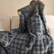 Kuschelige Fleece-Decke für Damen und Herren Luxuriöses Kunstfell Komfort 8