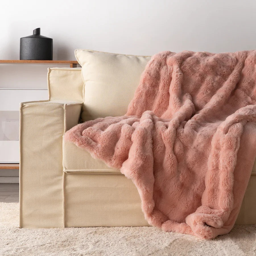Kuschelige Fleece-Decke für Damen und Herren Luxuriöses Kunstfell Komfort 9