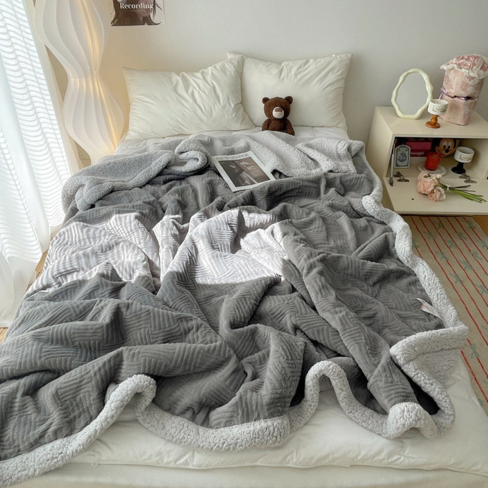 Kuschelige Jacquard Decke für Erwachsene aus Plüsch 5
