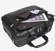 Leder Herren Top Layer Rindsleder Retro Business Tasche 2